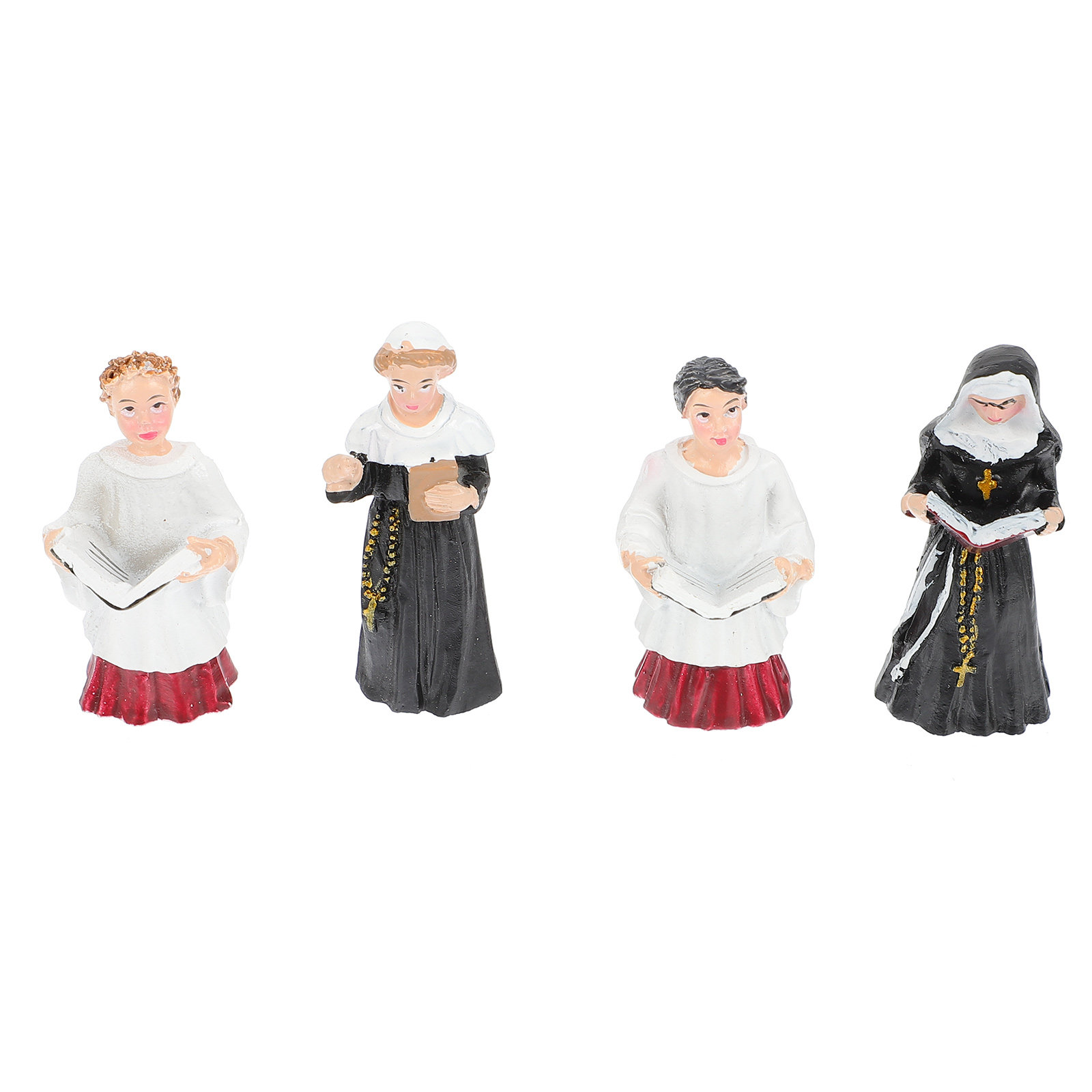 Bonsai Garden Art - 4 Estatuas de Resina de Monjas