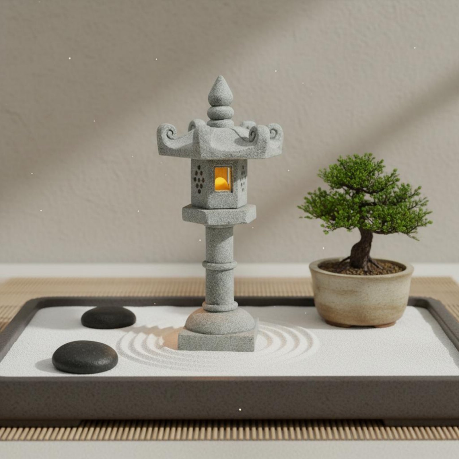 Farol de Piedra en Miniatura c - Bonsai Garden Miniature reseña y precio