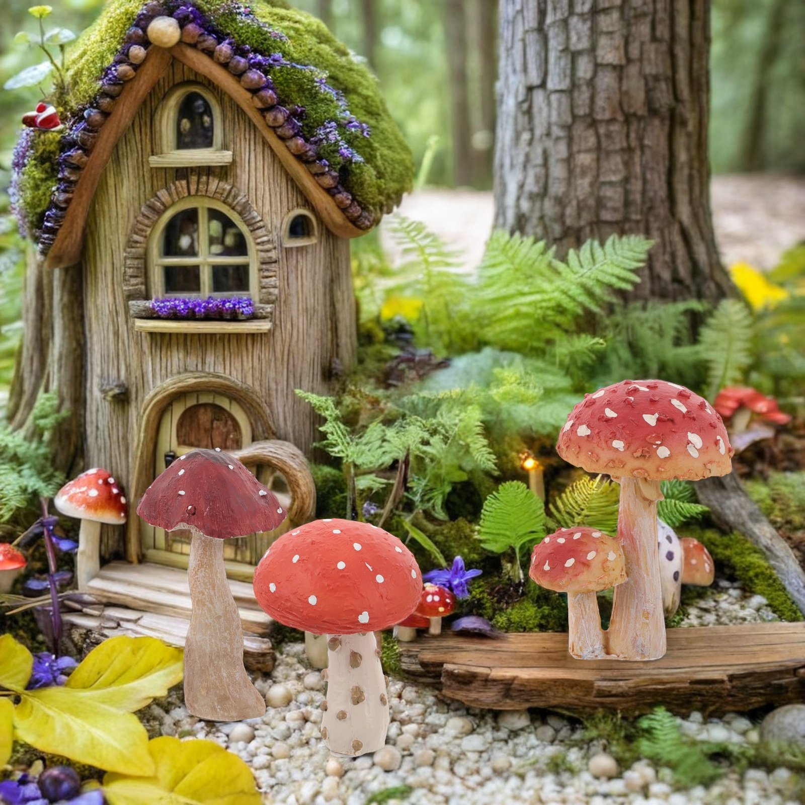 Juego de 3 Estatuas de Jardín  - Bonsai Garden Set Up reseña y precio