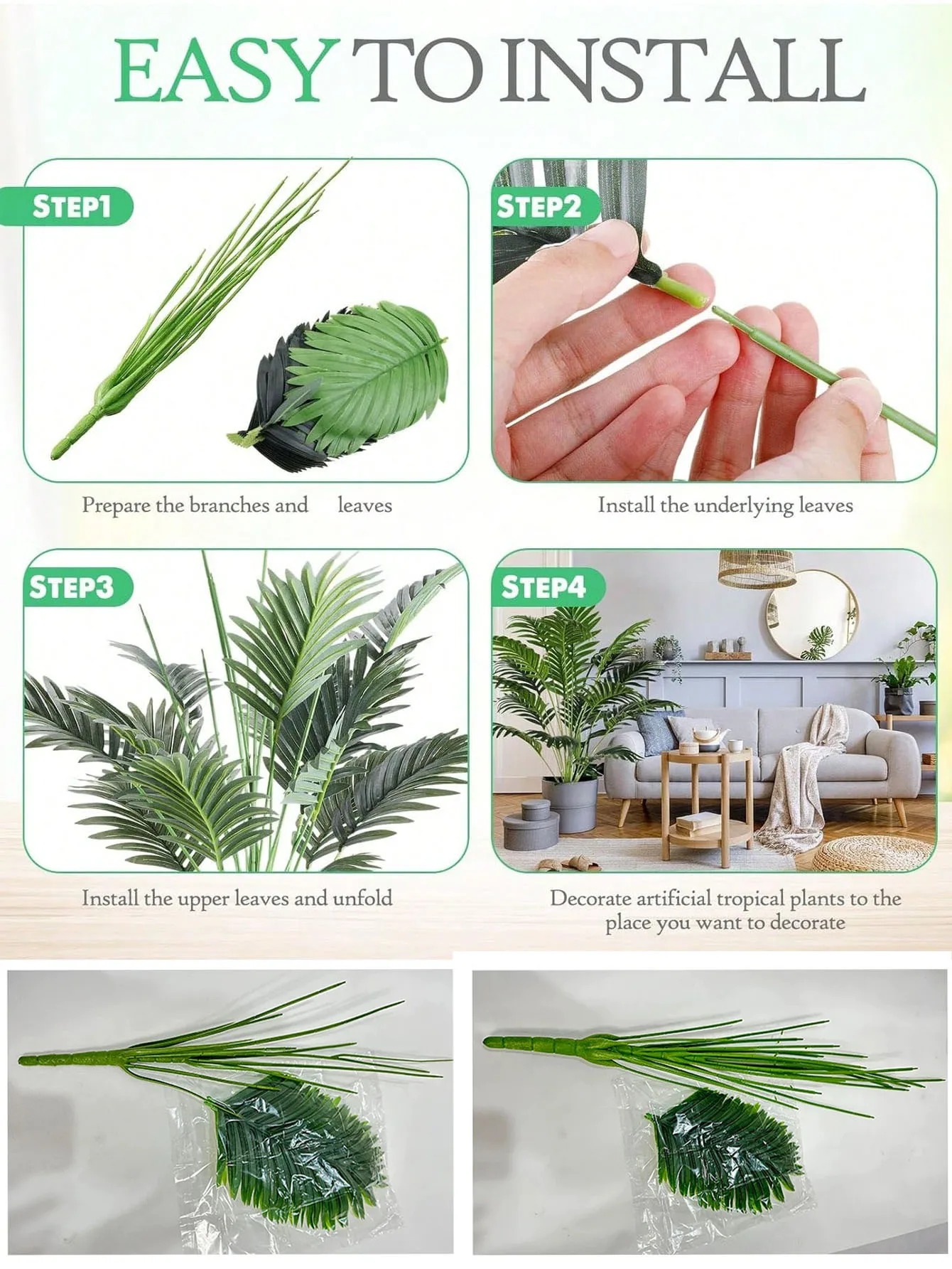 Ramas de Eucalipto Artificiale - Bonsai Garden Layout reseña y precio