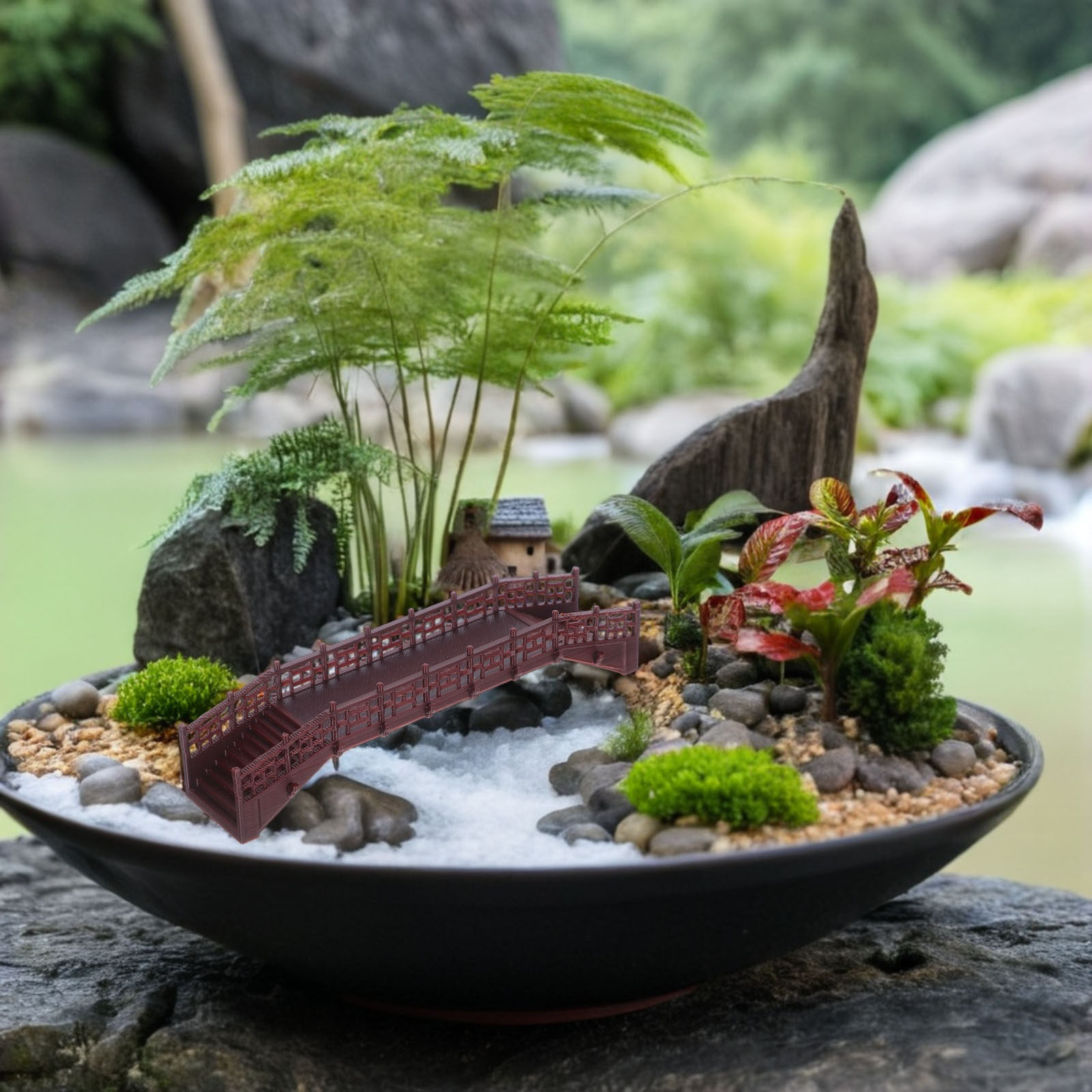 Adorno de Puente en Miniatura  - Bonsai Garden Set Up reseña y precio