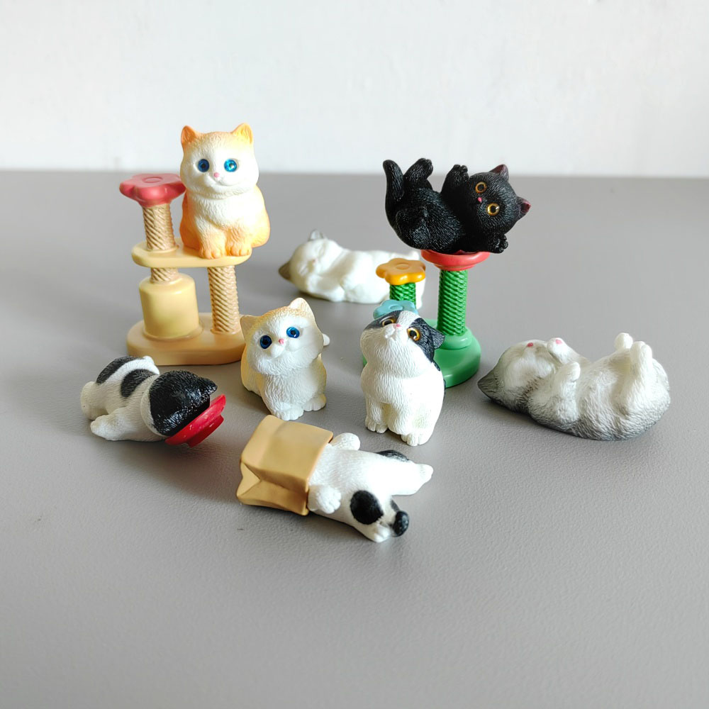 4 piezas de gato lindo, modelo - Bonsai Garden Miniature reseña y precio