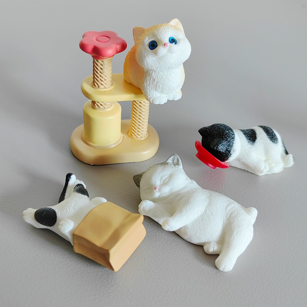 4 piezas de gato lindo, modelo - Bonsai Garden Miniature reseña y precio