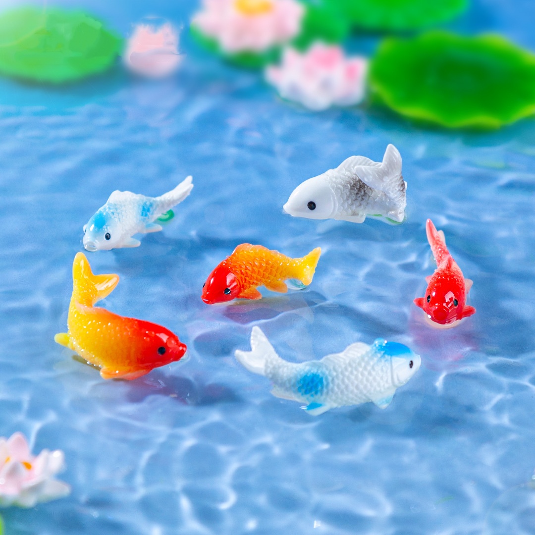 Figuras de pez dorado de resin - Bonsai Garden Miniature reseña y precio