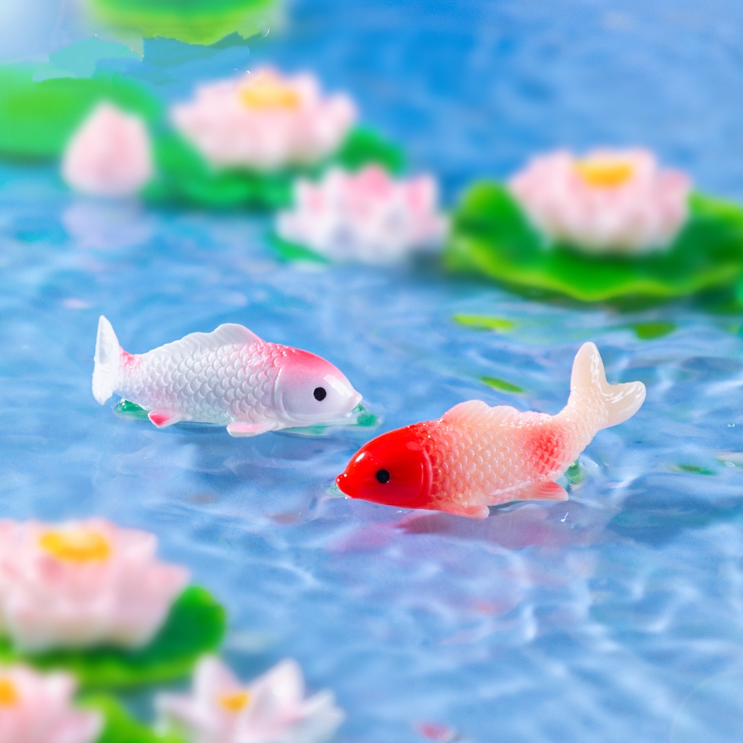 Figuras de pez dorado de resin - Bonsai Garden Miniature reseña y precio