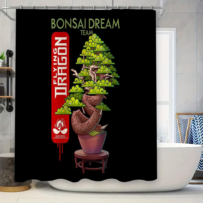 Cortina de ducha de árbol bons - Bonsai Tree Zen Garden reseña y precio