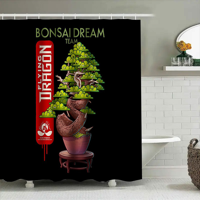 Cortina de ducha de árbol bons - Bonsai Tree Zen Garden reseña y precio